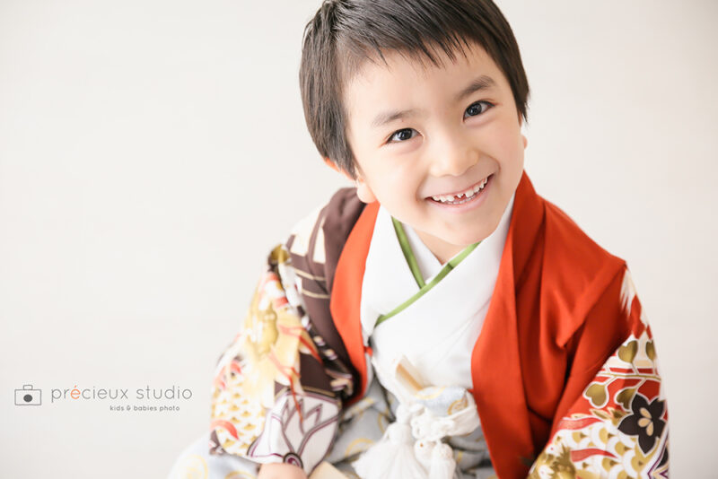 七五三記念写真撮影 ２着の着物を着こなす男の子 | こども写真館プレ