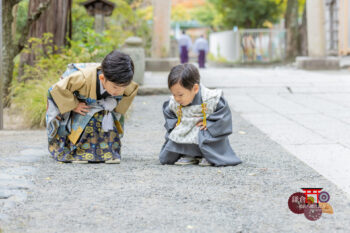 兄弟で七五三のお参り 鎌倉鶴岡八幡宮出張撮影